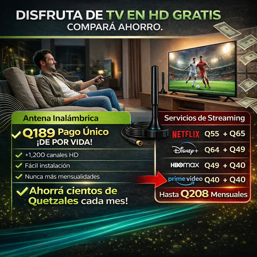 Disfruta de canales Full HD sin pagar mensualidades